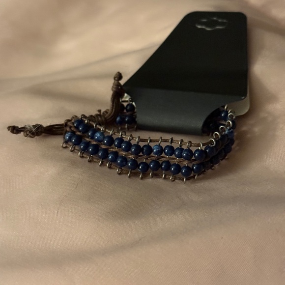 Navy Beaded Wrap Bracelet NWT - Picture 5 of 5